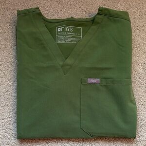 Figs Green Scrub Top